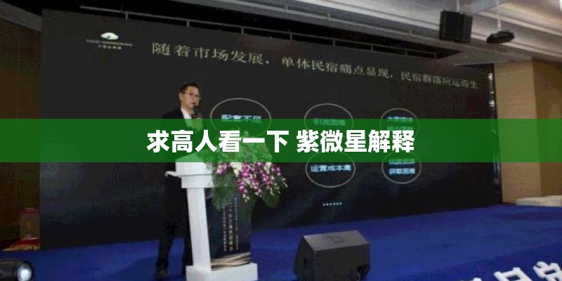 求高人看一下 紫微星解释