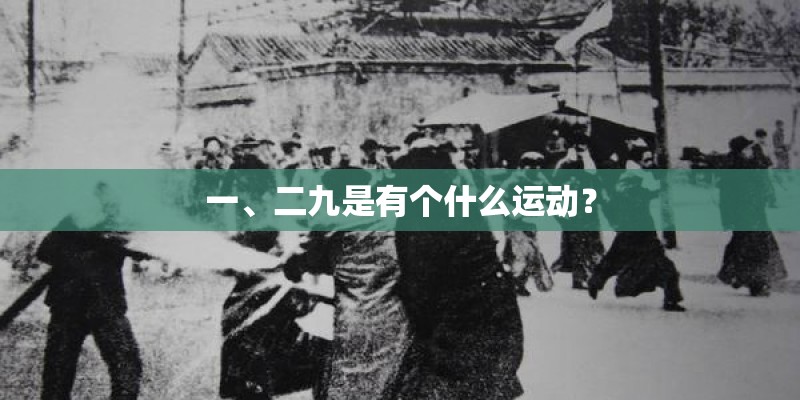 一、二九是有个什么运动？
