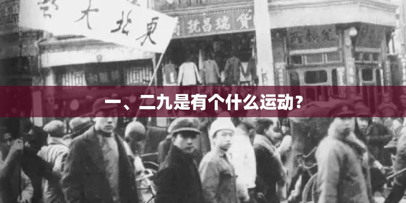 一、二九是有个什么运动？