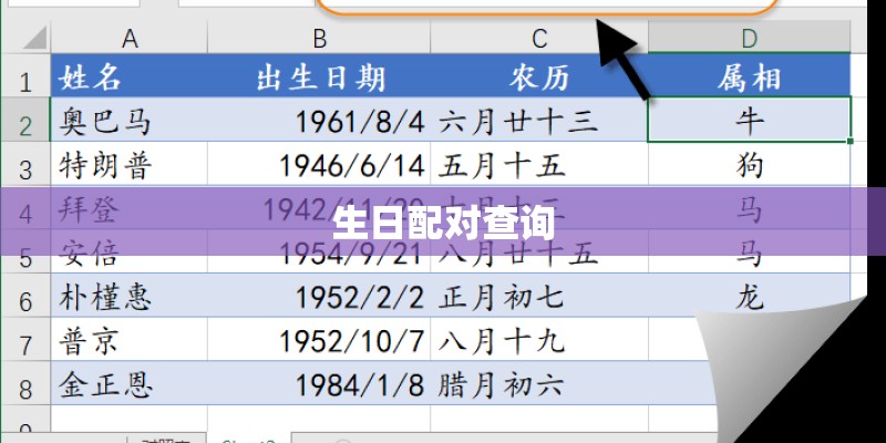 生日配对查询