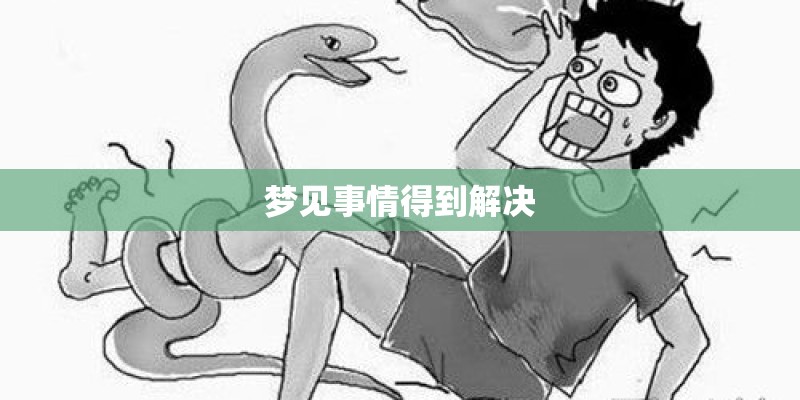 梦见事情得到解决 梦见事情得到解决