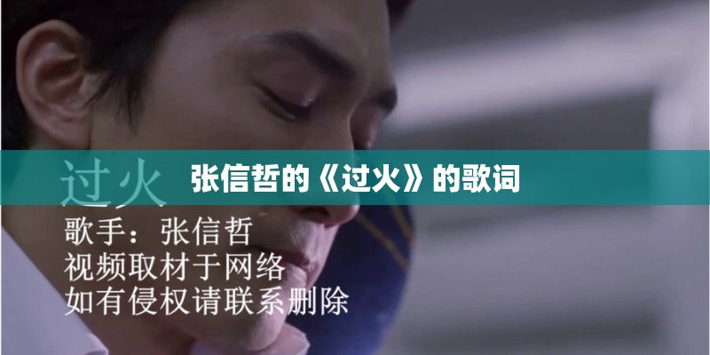 张信哲的《过火》的歌词