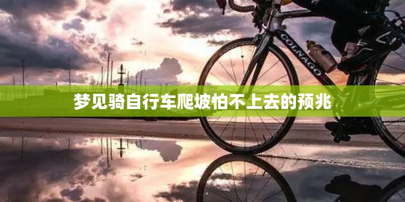 梦见骑自行车爬坡怕不上去的预兆