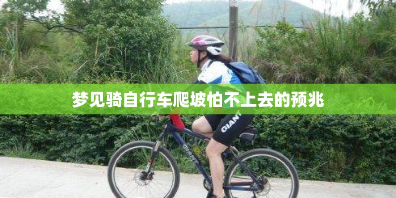 梦见骑自行车爬坡怕不上去的预兆