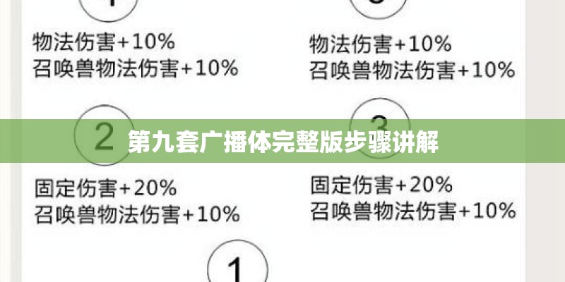 第九套广播体完整版步骤讲解