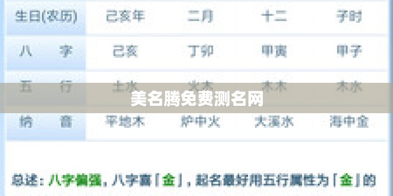 美名腾免费测名网 美名腾免费测名网