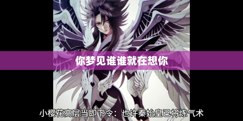 你梦见谁谁就在想你