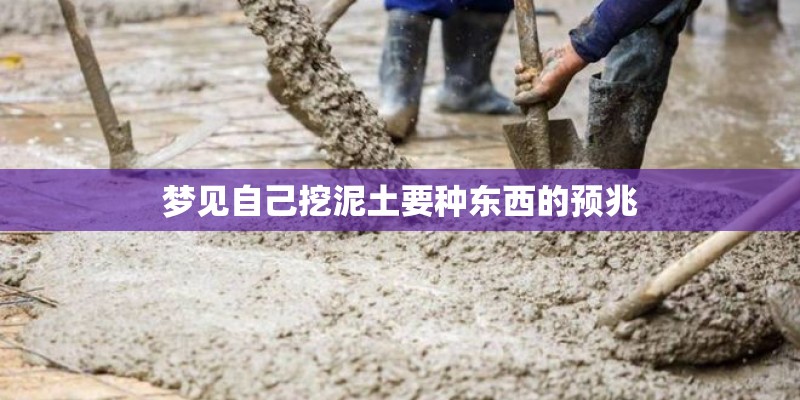 梦见自己挖泥土要种东西的预兆
