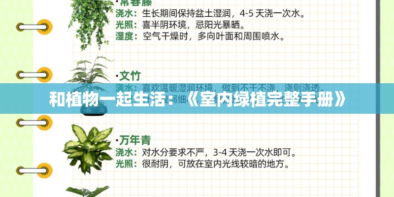 和植物一起生活：《室内绿植完整手册》