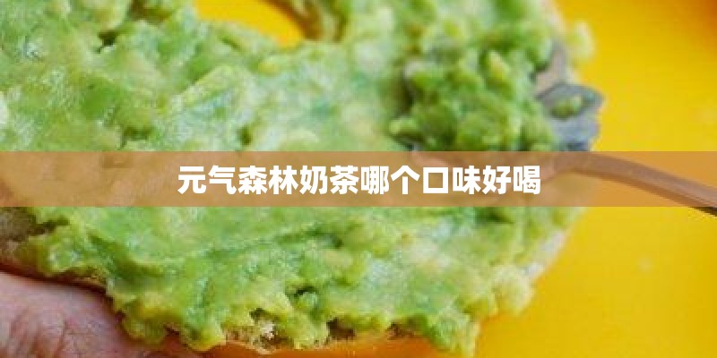 元气森林奶茶哪个口味好喝