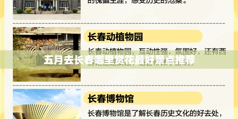 五月去长春哪里赏花最好景点推荐