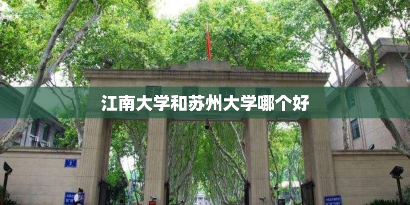 江南大学和苏州大学哪个好