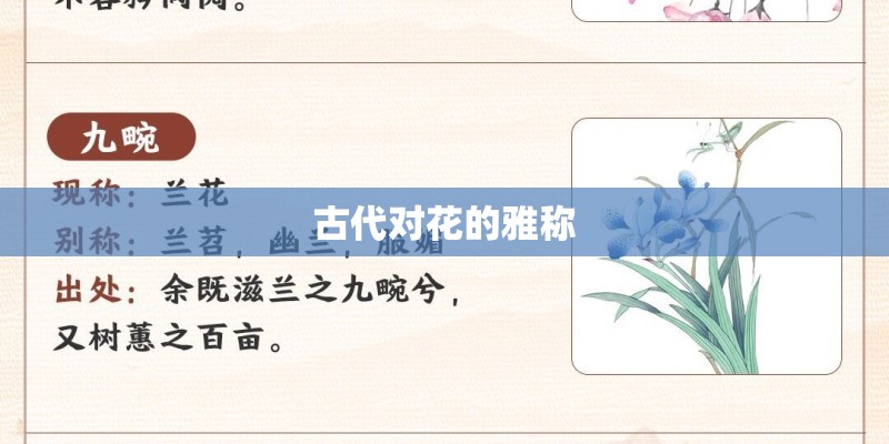 古代对花的雅称