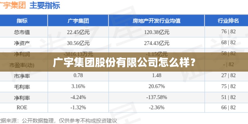广宇集团股份有限公司怎么样？