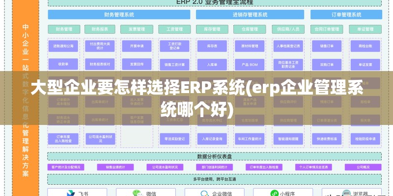 大型企业要怎样选择ERP系统(erp企业管理系统哪个好)