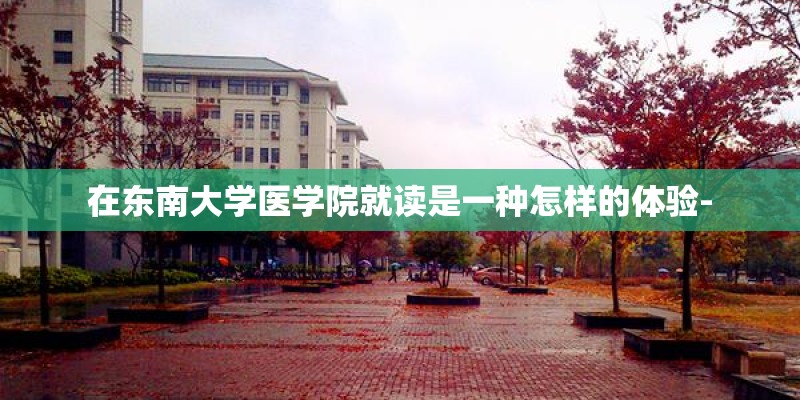 在东南大学医学院就读是一种怎样的体验-