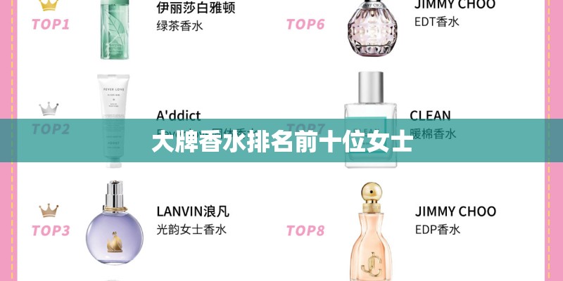 大牌香水排名前十位女士