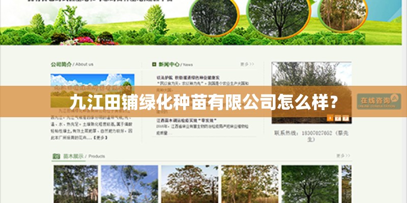 九江田铺绿化种苗有限公司怎么样？