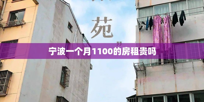 宁波一个月1100的房租贵吗