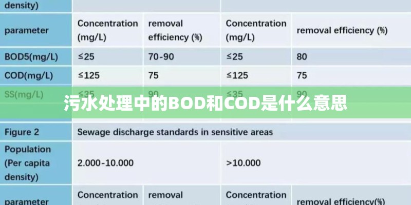 污水处理中的BOD和COD是什么意思