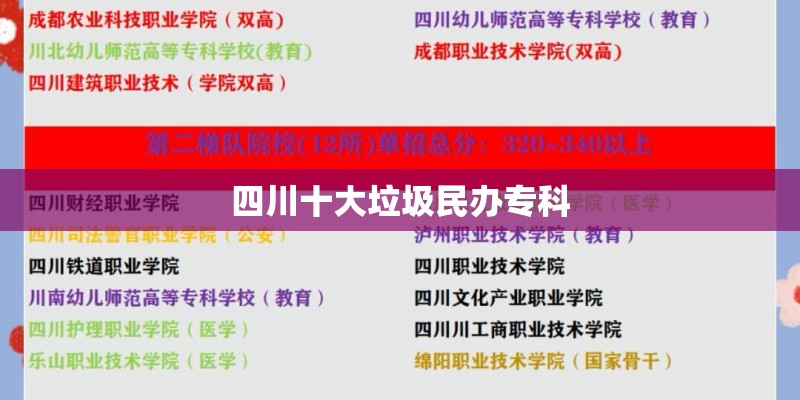 四川十大垃圾民办专科