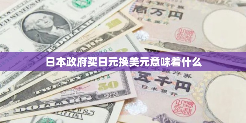 日本政府买日元换美元意味着什么