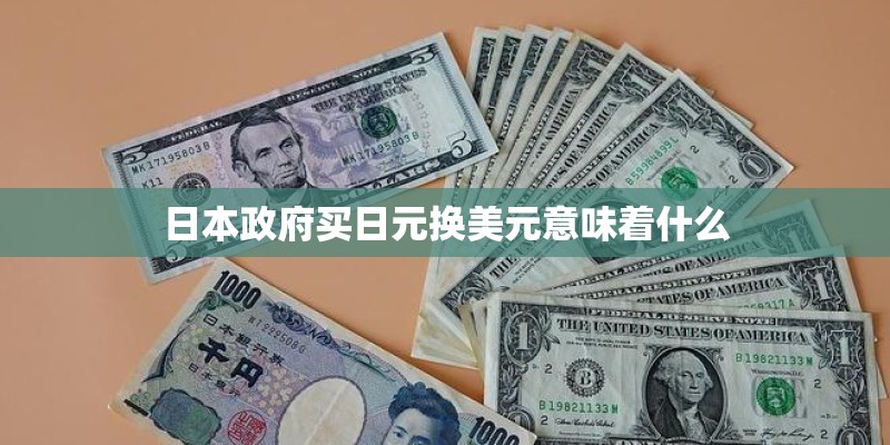 日本政府买日元换美元意味着什么