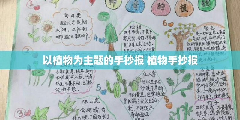 以植物为主题的手抄报 植物手抄报