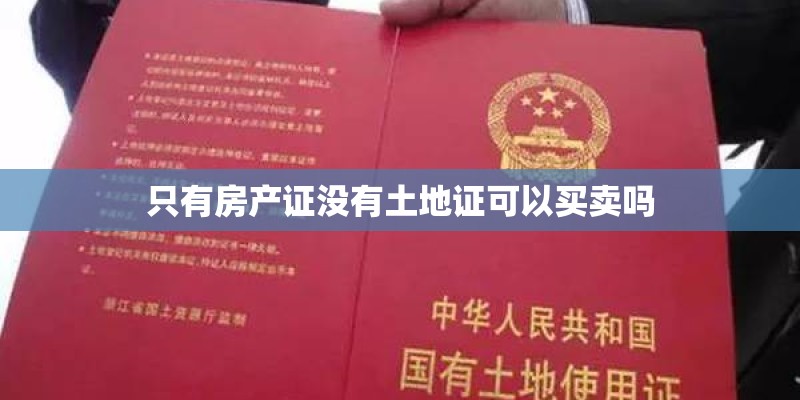 只有房产证没有土地证可以买卖吗