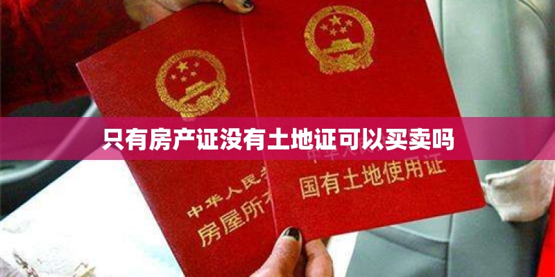 只有房产证没有土地证可以买卖吗