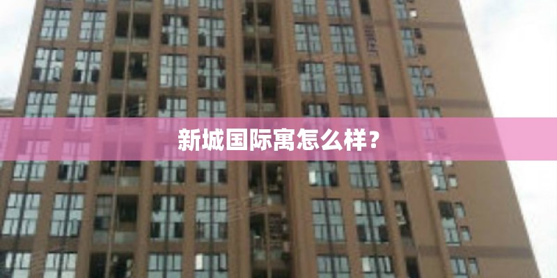 新城国际寓怎么样？