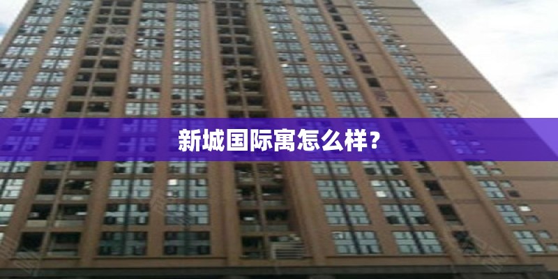 新城国际寓怎么样？