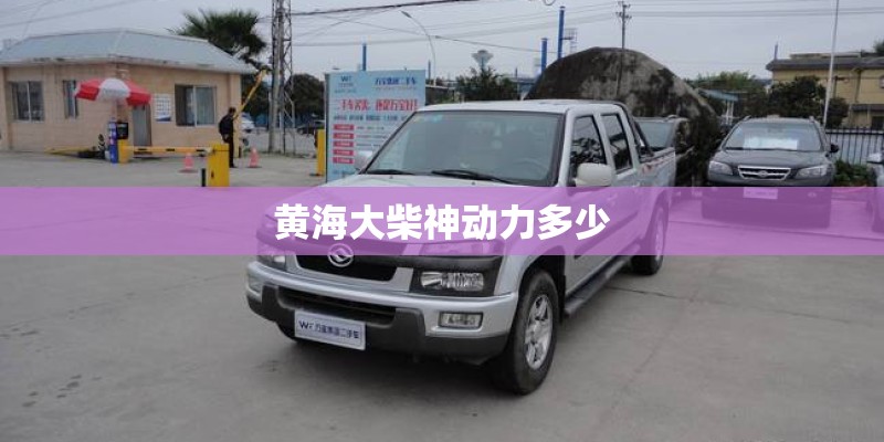 黄海大柴神动力多少