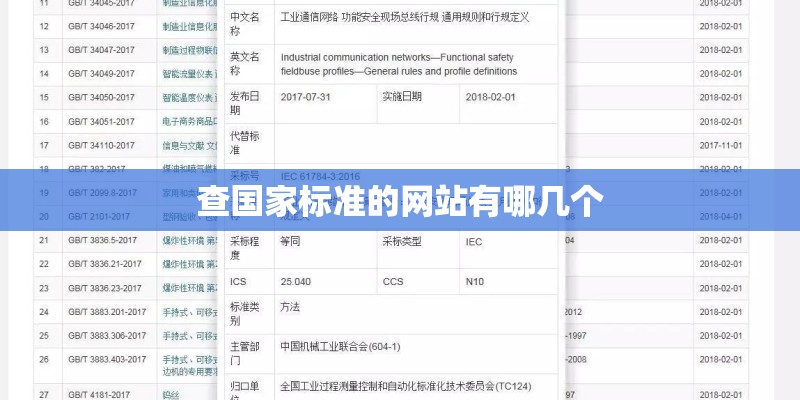 查国家标准的网站有哪几个