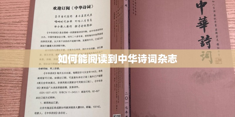 如何能阅读到中华诗词杂志