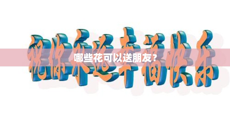 哪些花可以送朋友？