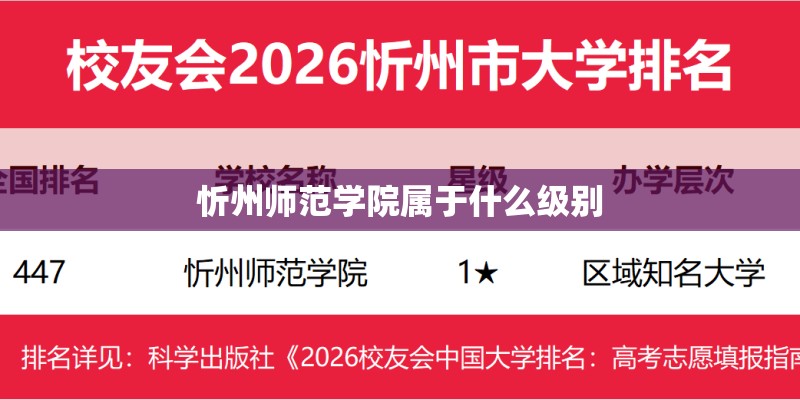 忻州师范学院属于什么级别