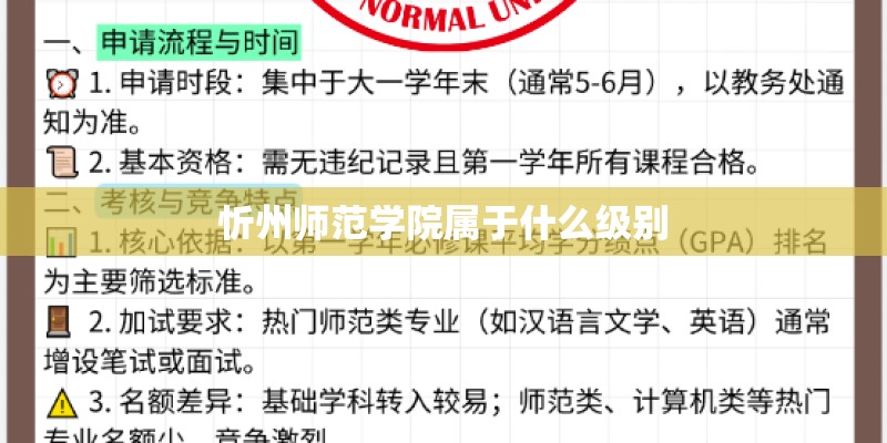 忻州师范学院属于什么级别