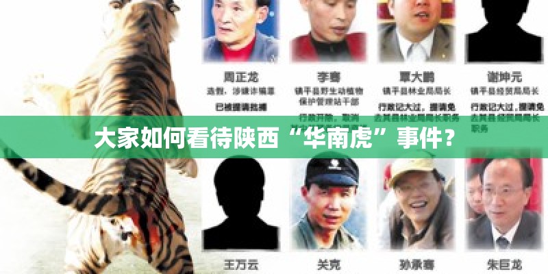 大家如何看待陕西“华南虎”事件？
