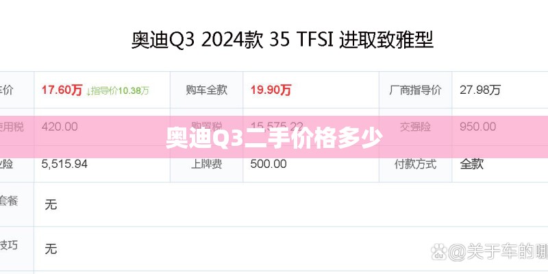 奥迪Q3二手价格多少 奥迪Q3二手价格多少