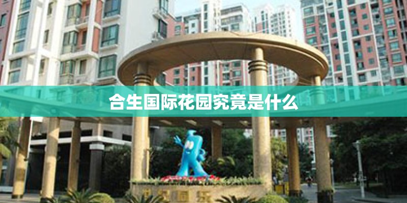 合生国际花园究竟是什么