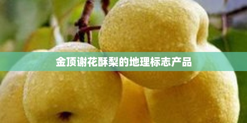 金顶谢花酥梨的地理标志产品