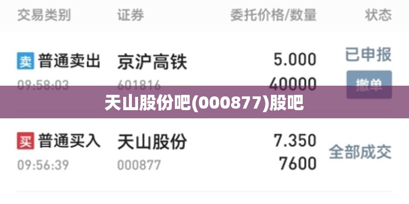 天山股份吧(000877)股吧 天山股份吧(000877)股吧