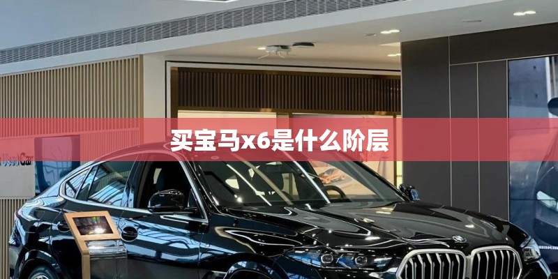 买宝马x6是什么阶层 买宝马x6是什么阶层
