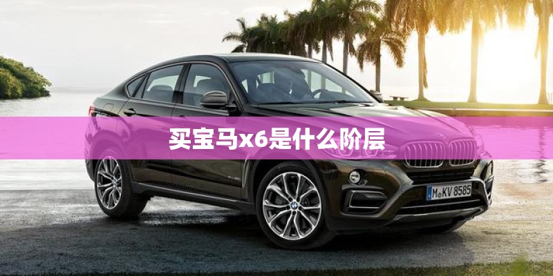 买宝马x6是什么阶层 买宝马x6是什么阶层