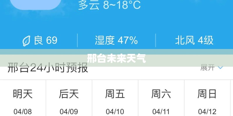 邢台未来天气