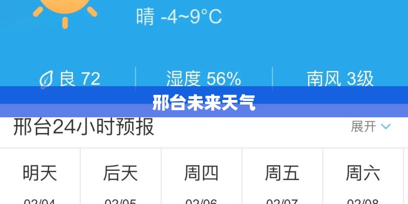 邢台未来天气