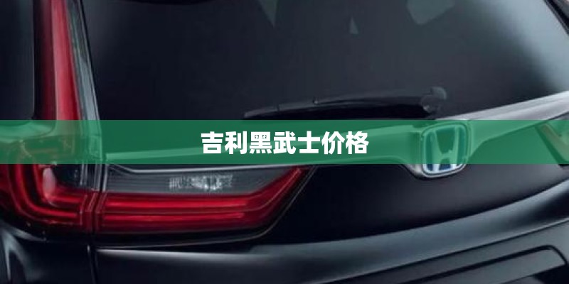 吉利黑武士价格
