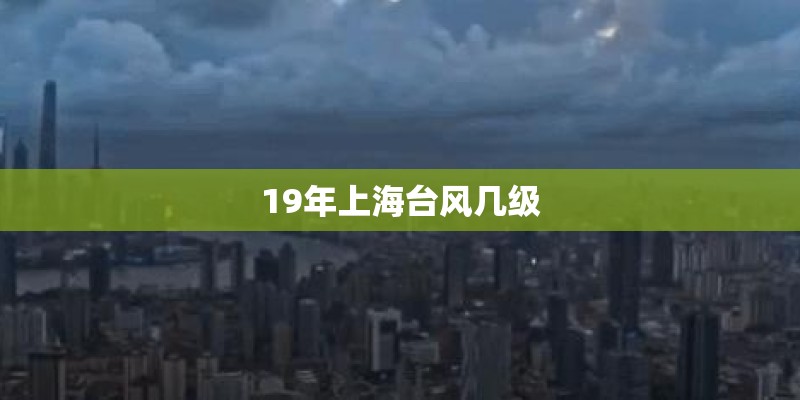 19年上海台风几级 19年上海台风几级