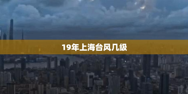 19年上海台风几级 19年上海台风几级